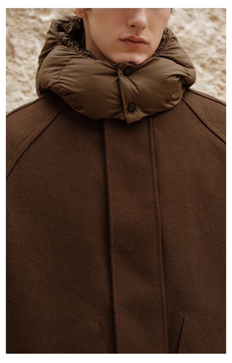 Men's 90% White Duck Down Hooded Winter Jacket Men