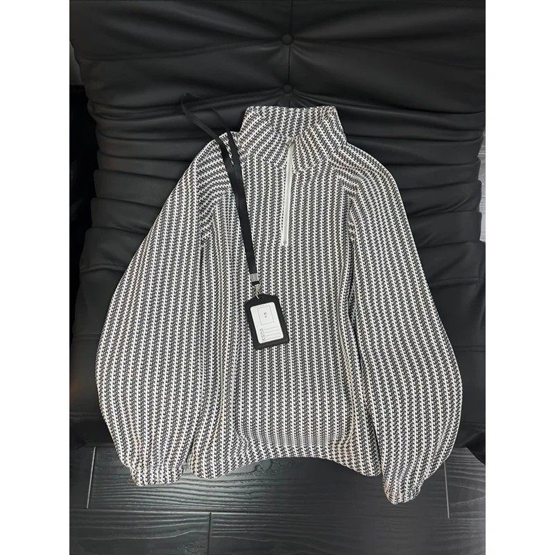 Men's Vintage Half-Zip Fleece Pullover Sweater Men