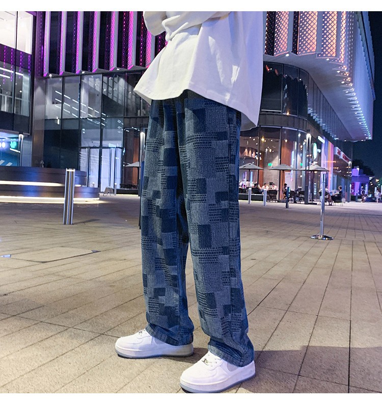 Loose Straight-Leg Denim Jeans for Men