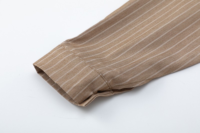 Japanese Vintage Striped Overshirt Unisex Long Sleeve