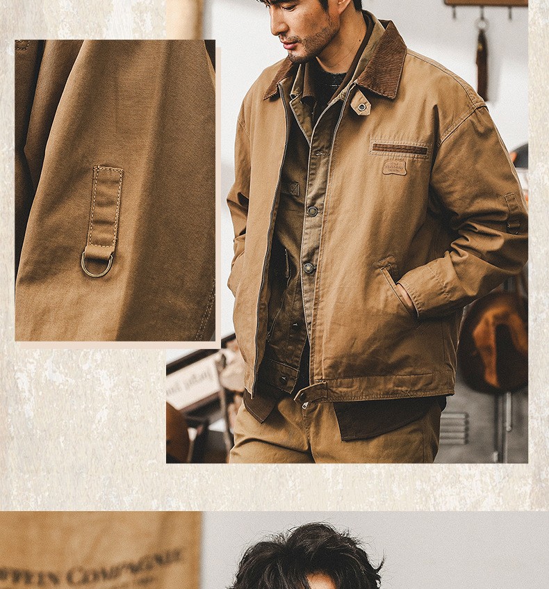 Classic Detroit Workwear Cotton Jacket for Men