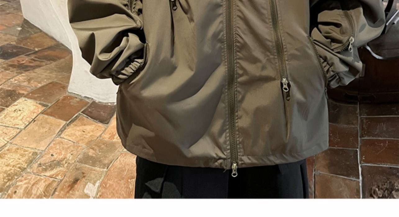 Unisex Waterproof Hooded Outdoor Jacket for Spring & Fall