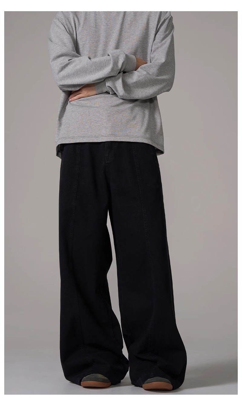 Vintage Wide-Leg Straight Cotton Denim Jeans Vintage Wide-Leg Straight Cotton Denim Jeans