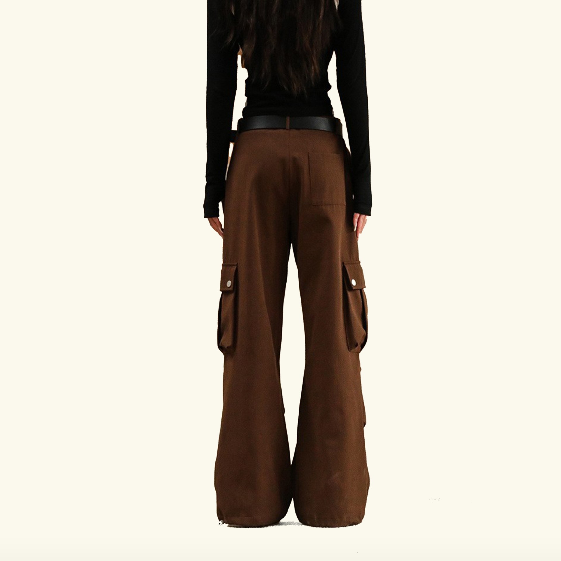 Vintage American Hip-Hop Loose Wide-Leg Cargo Pants