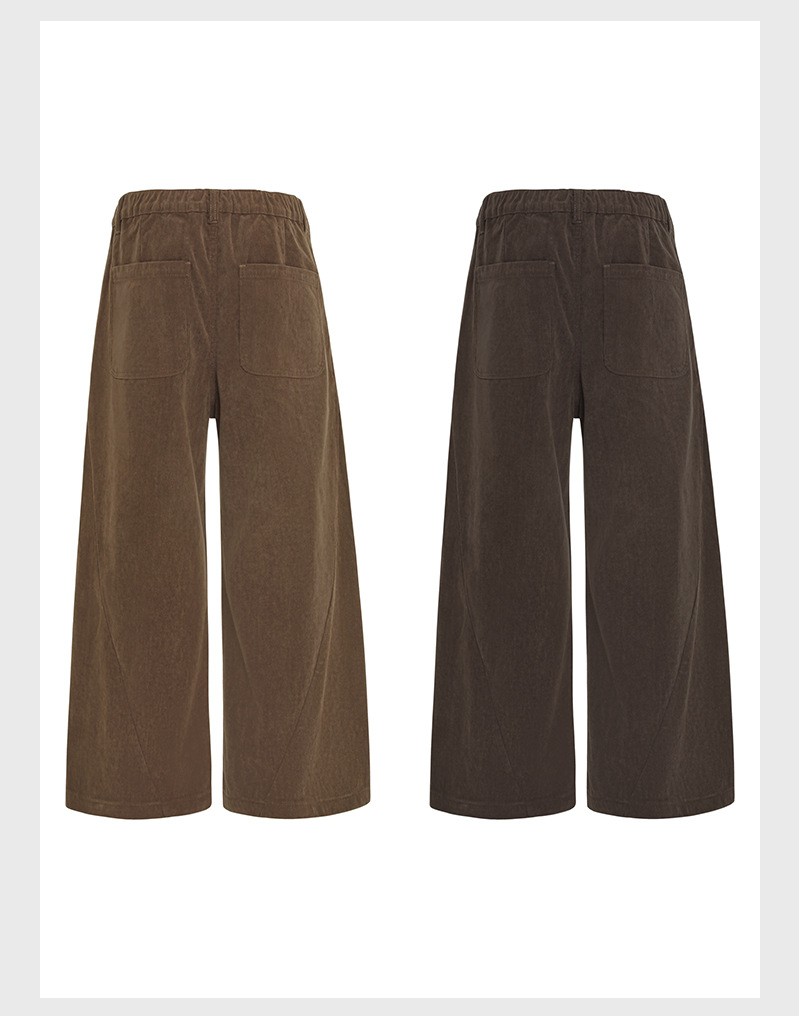 Vintage Corduroy Straight-Leg Casual Pants