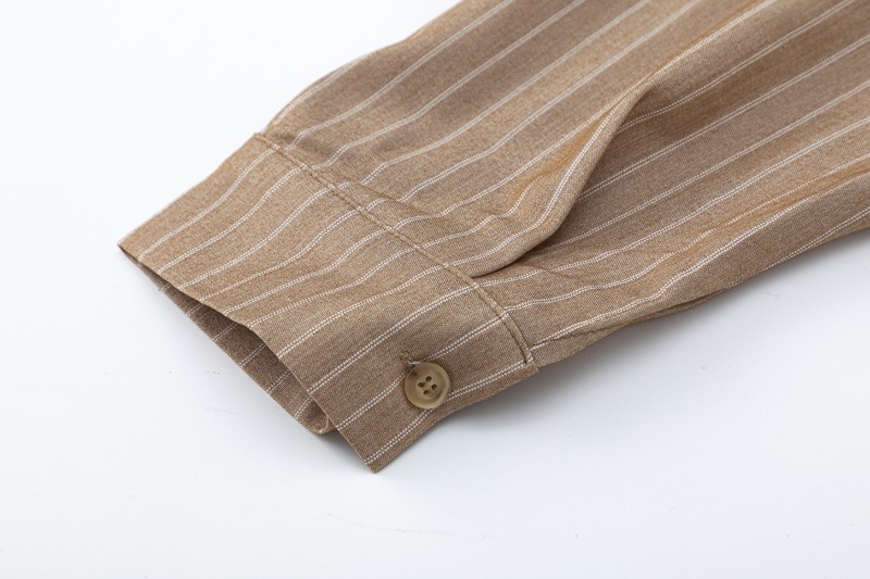 Japanese Vintage Striped Overshirt Unisex Long Sleeve