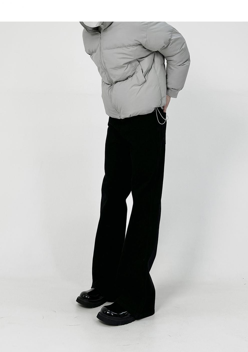 Men’s Straight Leg Washed Cotton Flared Jeans