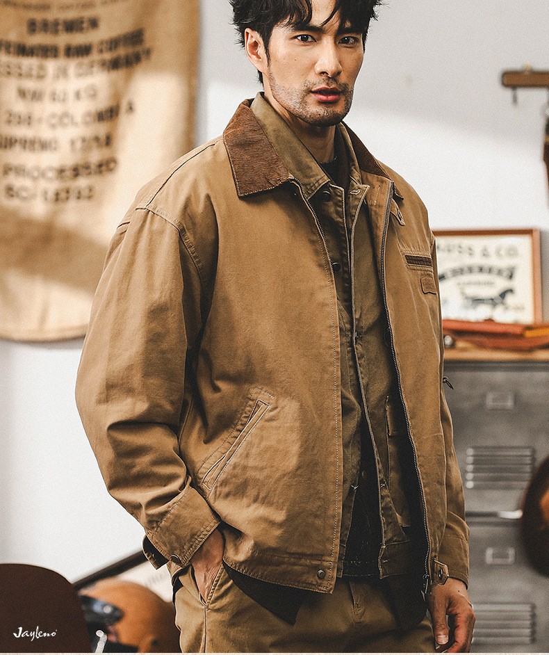 Classic Detroit Workwear Cotton Jacket for Men