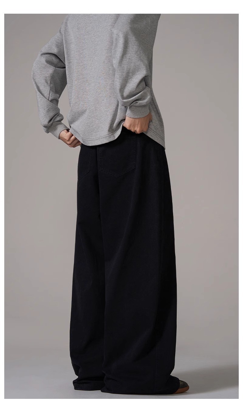 Vintage Wide-Leg Straight Cotton Denim Jeans Vintage Wide-Leg Straight Cotton Denim Jeans