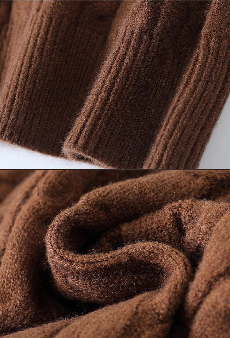 Premium 100% Wool Men’s Cardigan Sweater