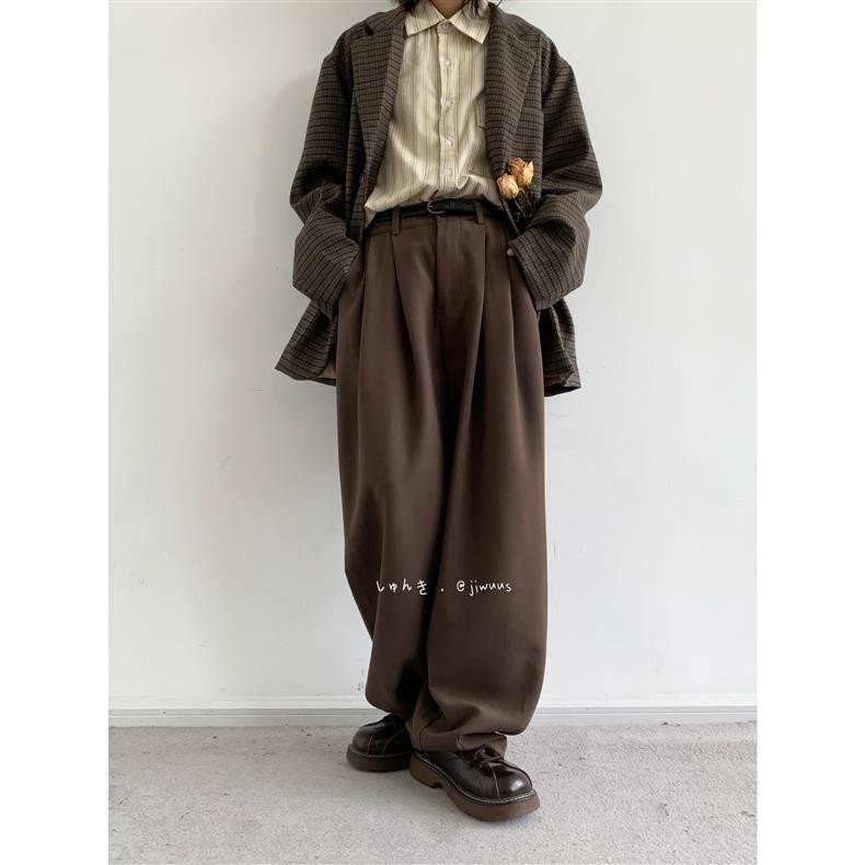 Cityboy Vintage Straight-Leg Coffee Brown Casual Pants