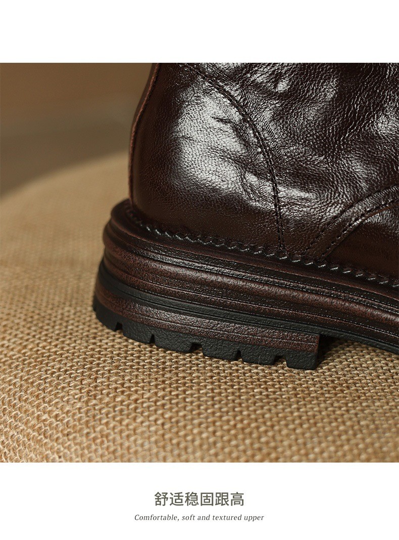 Premium Leather Women’s Soft Sole Martin Boots