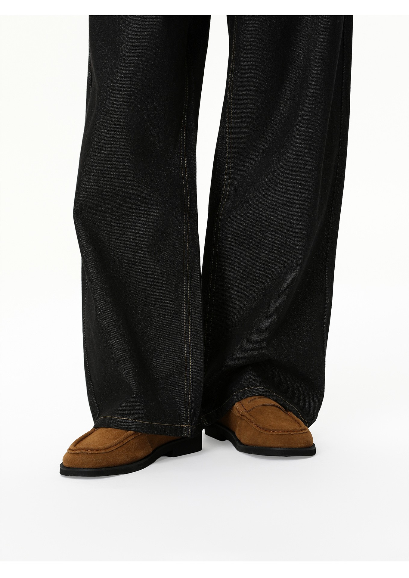 MTLCLOTHES Relaxed Wide-Leg Denim Jeans for Men