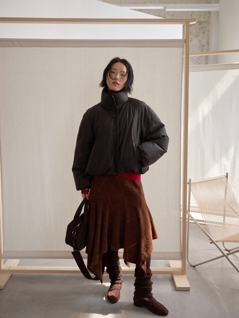 UNITY MODE Women's PU White Duck Down Jacket UNITY MODE Women