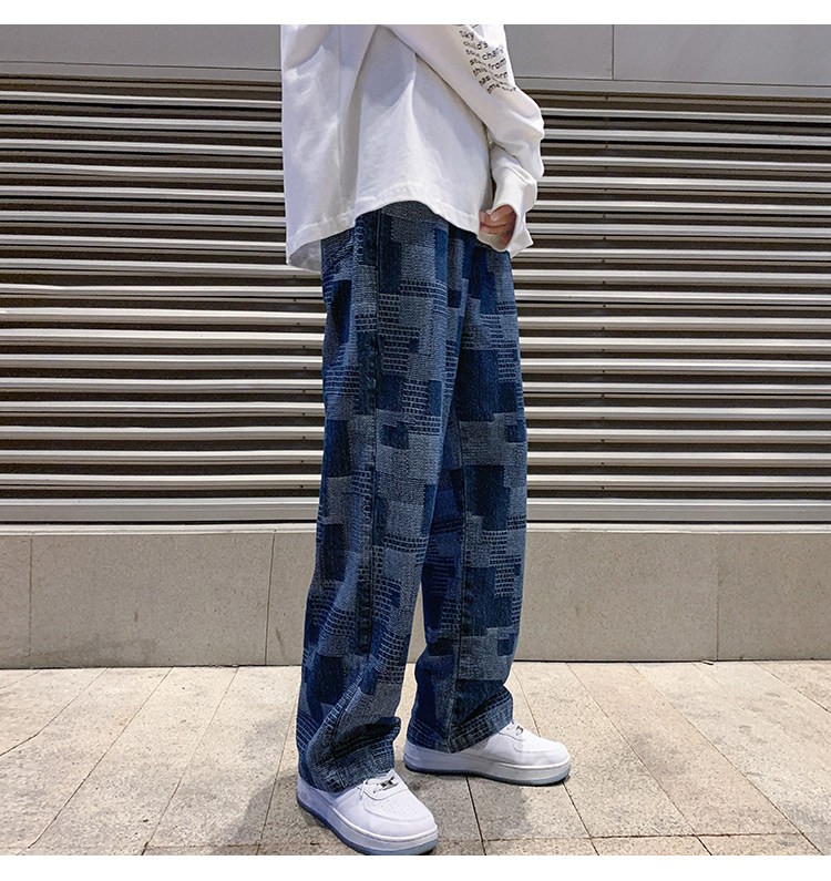 Loose Straight-Leg Denim Jeans for Men