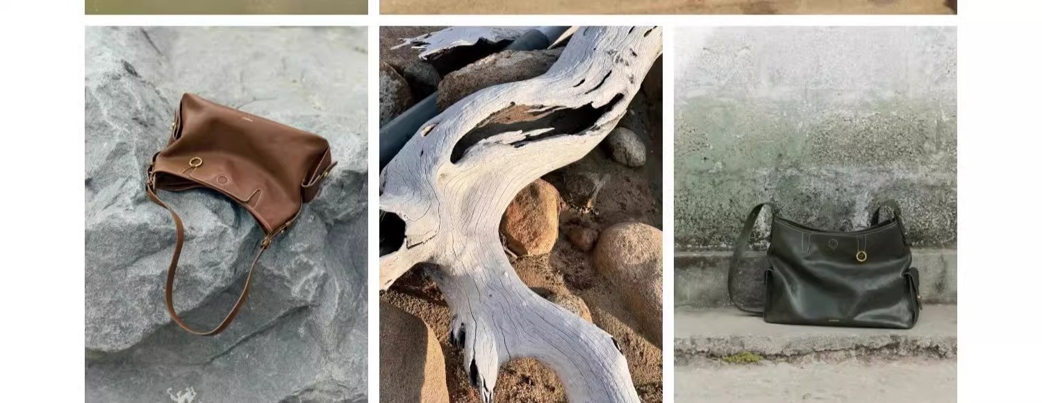 Songmont Vintage Hobo Shoulder Bag in Soft Full-Grain Leather Songmont Vintage Hobo Shoulder Bag in Soft Full-Grain Leather