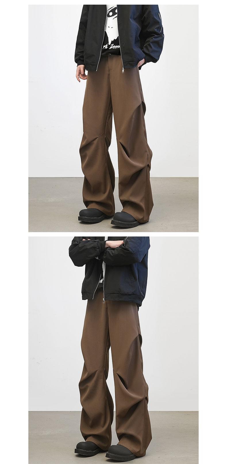 York Zoom Black High-Waist Wide-Leg Casual Pants York Zoom Black High-Waist Wide-Leg Casual Pants