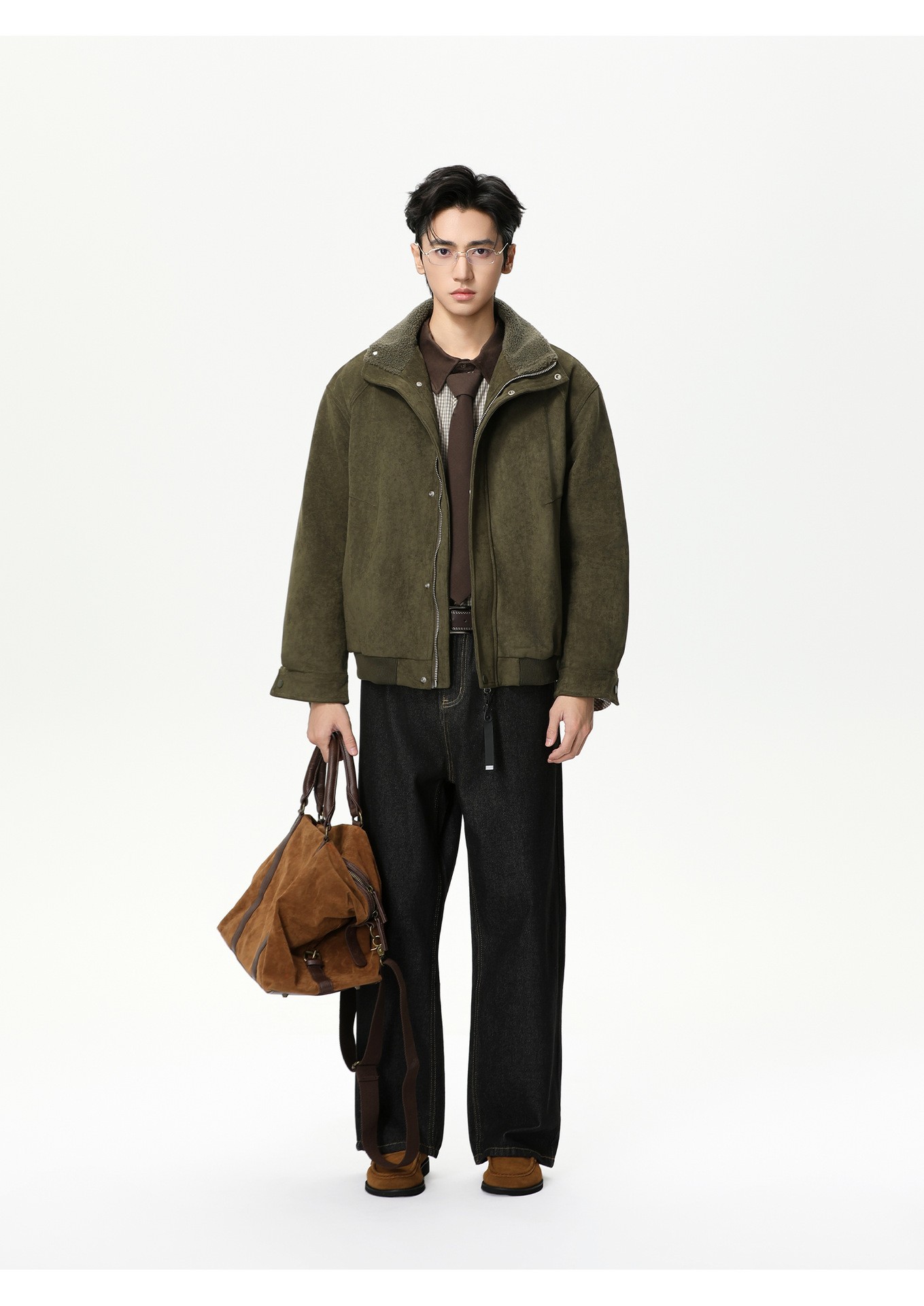 MTLCLOTHES Relaxed Wide-Leg Denim Jeans for Men