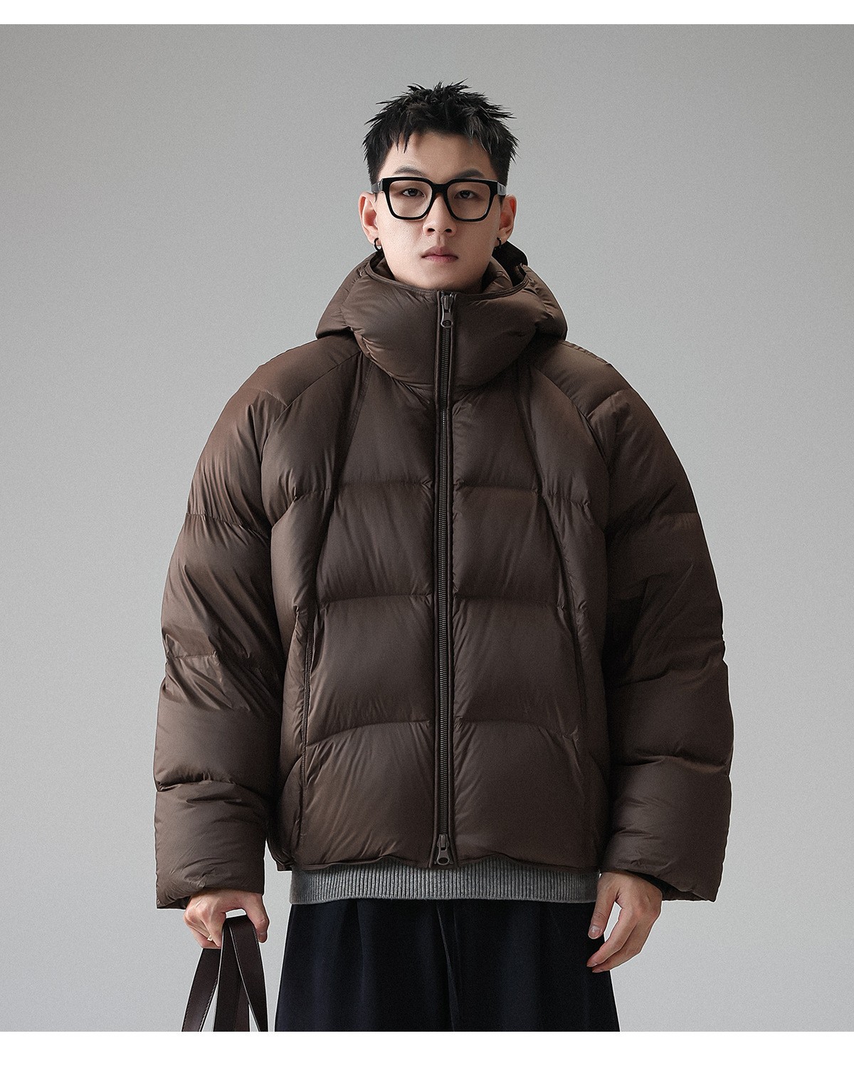 310g White Duck Down Windproof Hooded Winter Jacket 310g White Duck Down Windproof Hooded Winter Jacket