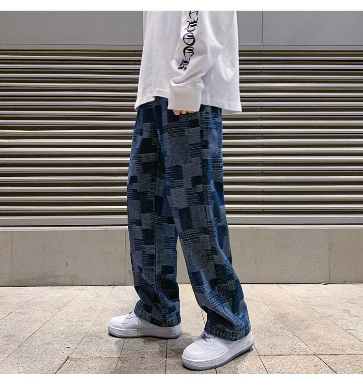 Loose Straight-Leg Denim Jeans for Men