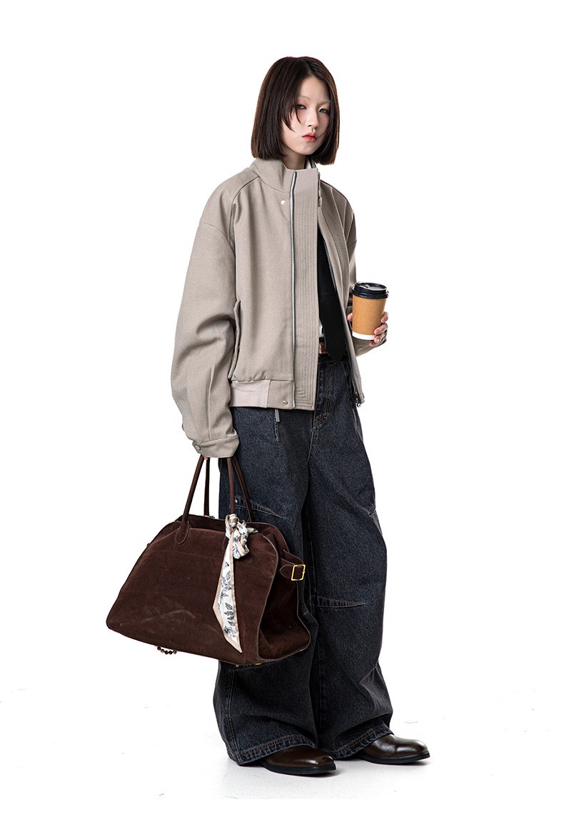 MADEEXTREME Spring Minimalist Cropped Raglan Jacket MADEEXTREME Spring Minimalist Cropped Raglan Jacket