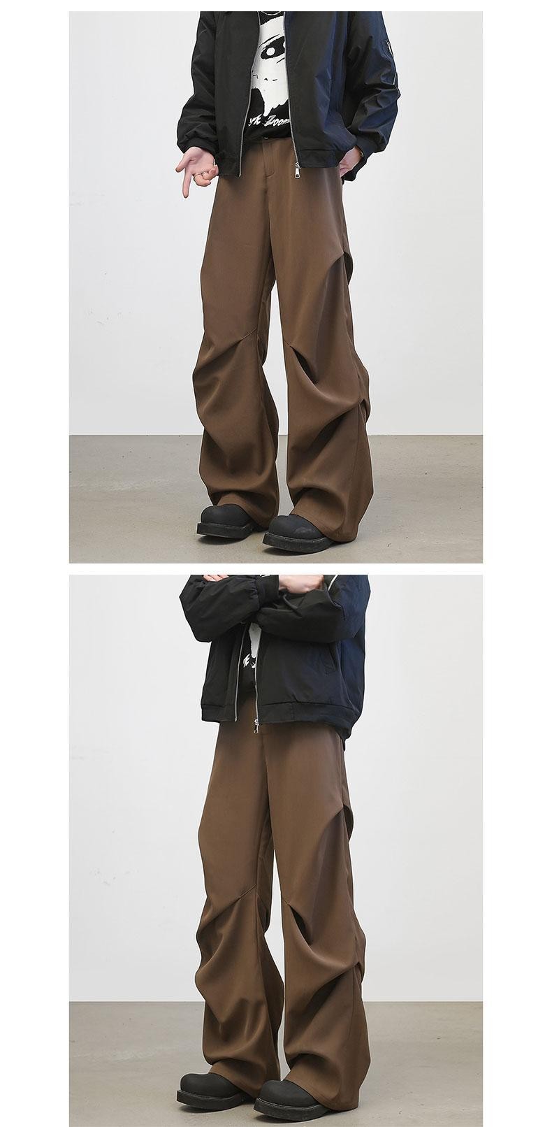 York Zoom Black High-Waist Wide-Leg Casual Pants York Zoom Black High-Waist Wide-Leg Casual Pants