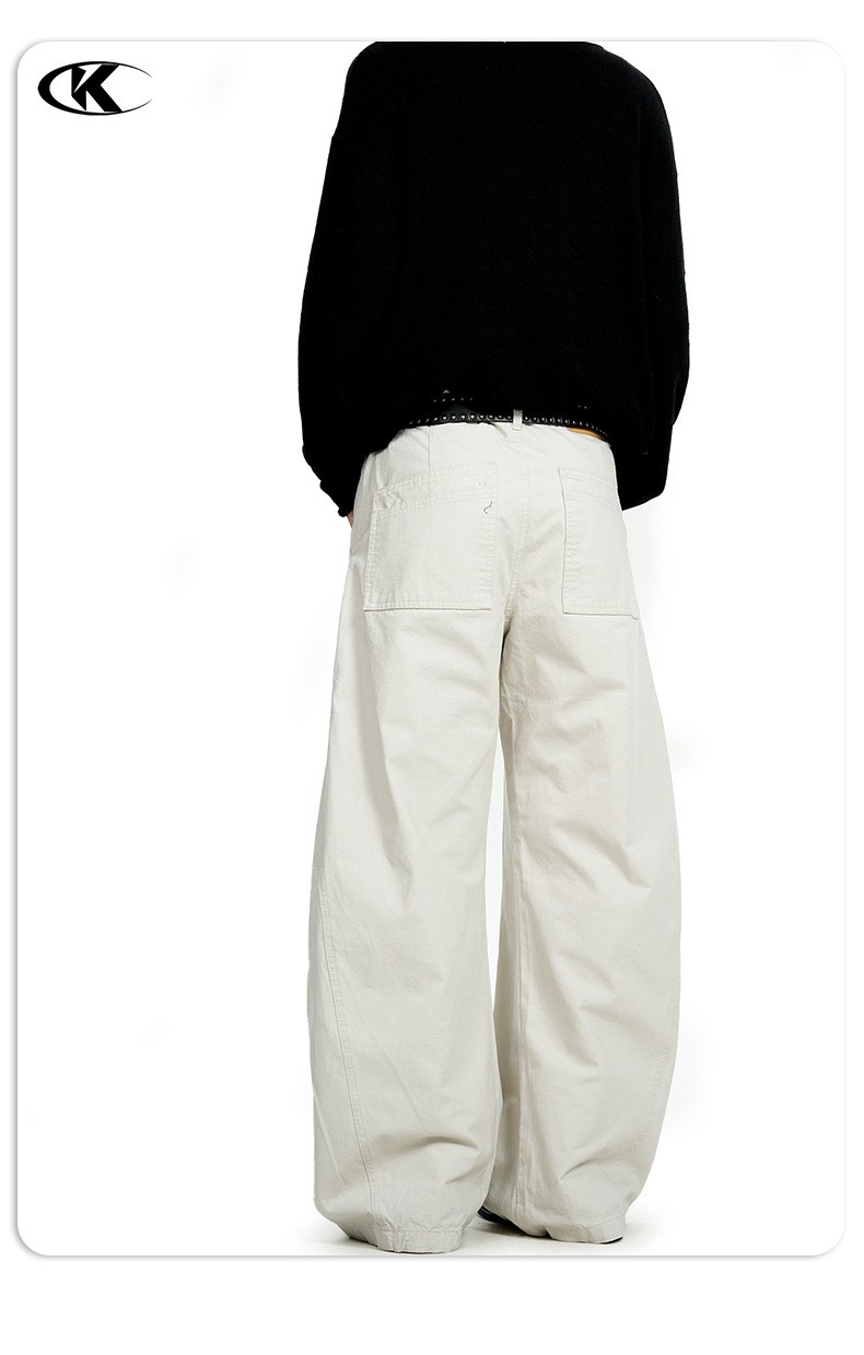 11KN Vintage Straight-Leg Multi-Pocket Cargo Pants