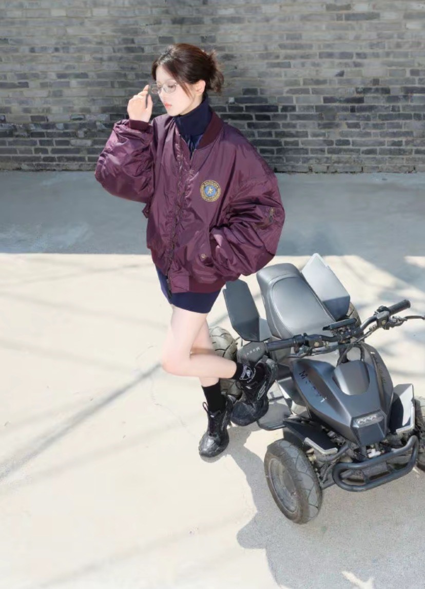 Paris Style Embroidered Pilot Jacket - Yang Chaoyue Edition Paris Style Embroidered Pilot Jacket - Yang Chaoyue Edition