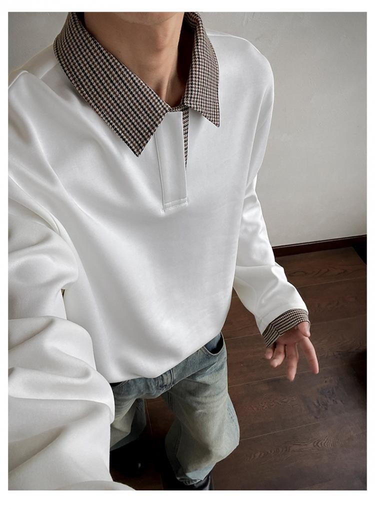 Cleanfit Houndstooth Lightweight Long Sleeve Polo Cleanfit Houndstooth Lightweight Long Sleeve Polo