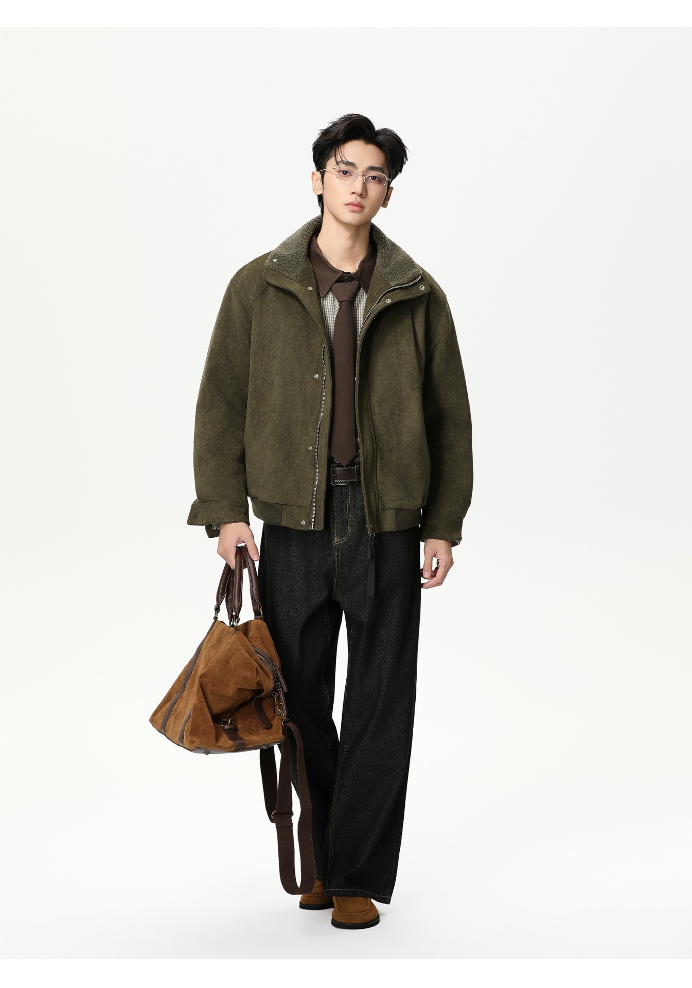 MTLCLOTHES Relaxed Wide-Leg Denim Jeans for Men