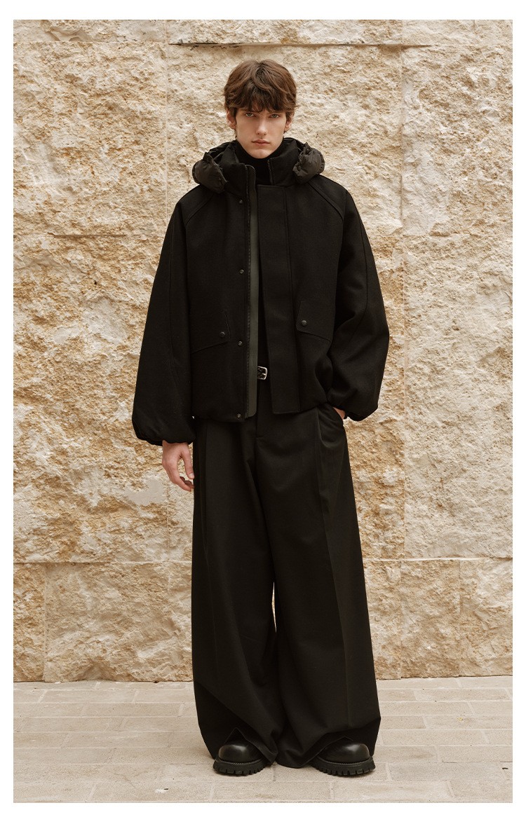 Men's 90% White Duck Down Hooded Winter Jacket Men