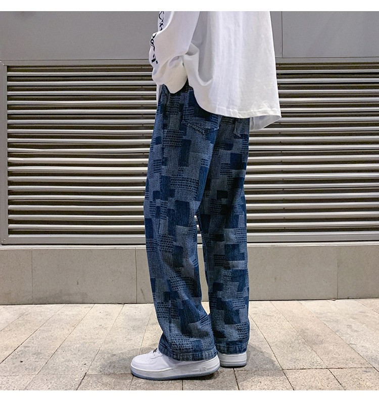 Loose Straight-Leg Denim Jeans for Men