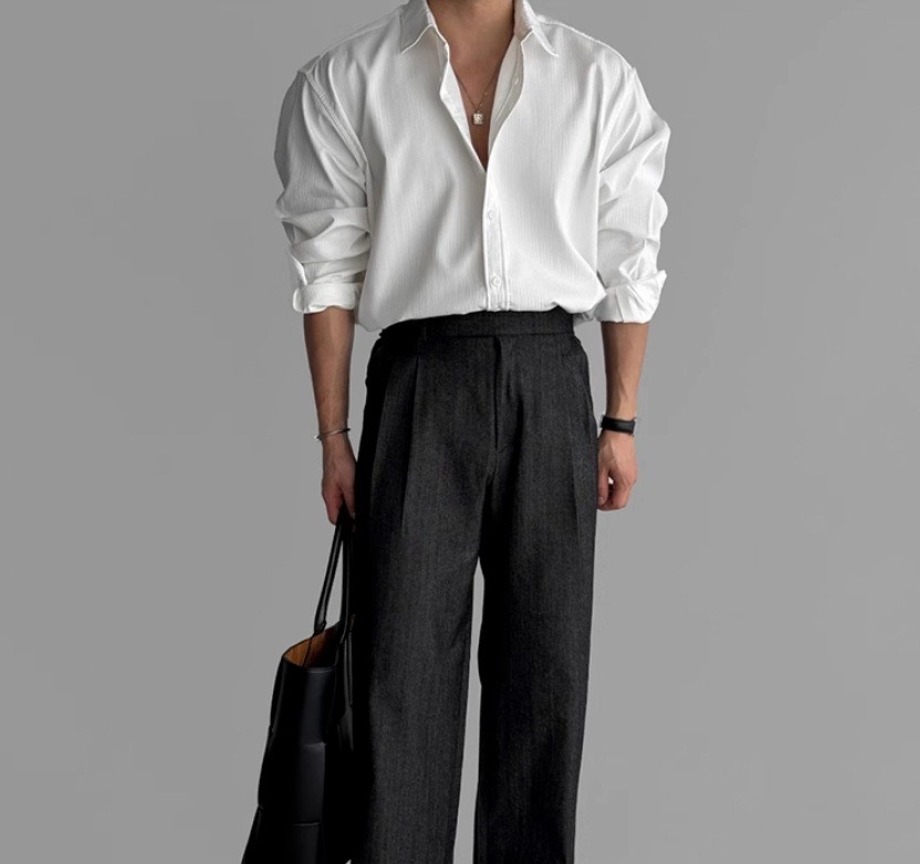 Premium Textured Long-Sleeve Casual Shirt for Men