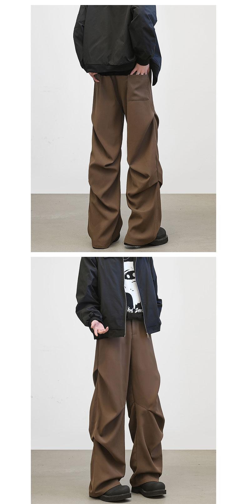 York Zoom Black High-Waist Wide-Leg Casual Pants York Zoom Black High-Waist Wide-Leg Casual Pants