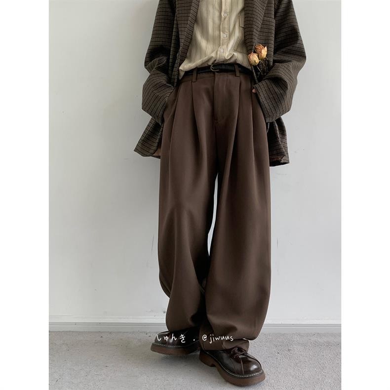 Cityboy Vintage Straight-Leg Coffee Brown Casual Pants