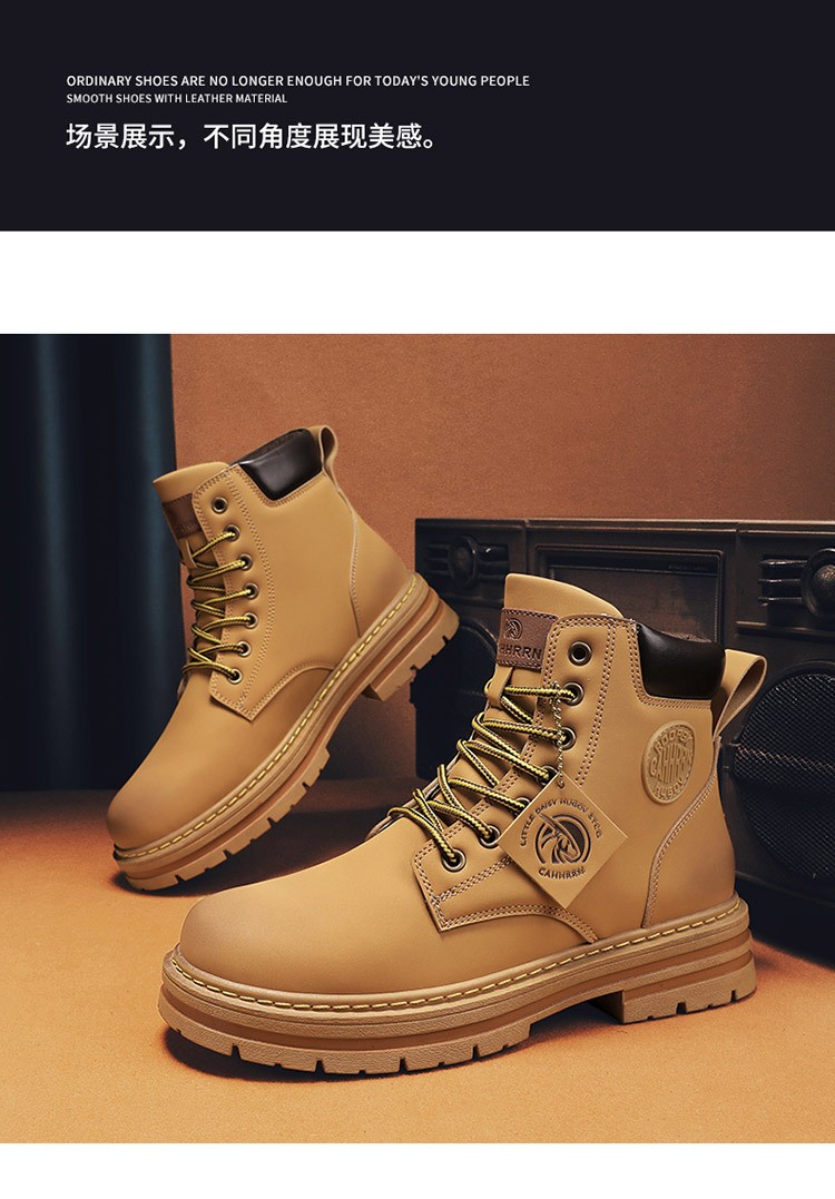 2025 Men's High-Top PU Leather Martin Boots 2025 Men