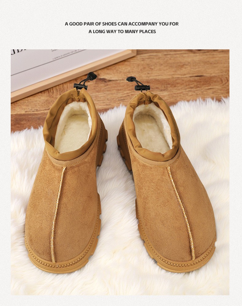 2025 Men's Fleece-Lined Suede Slip-On Snow Boots 2025 Men