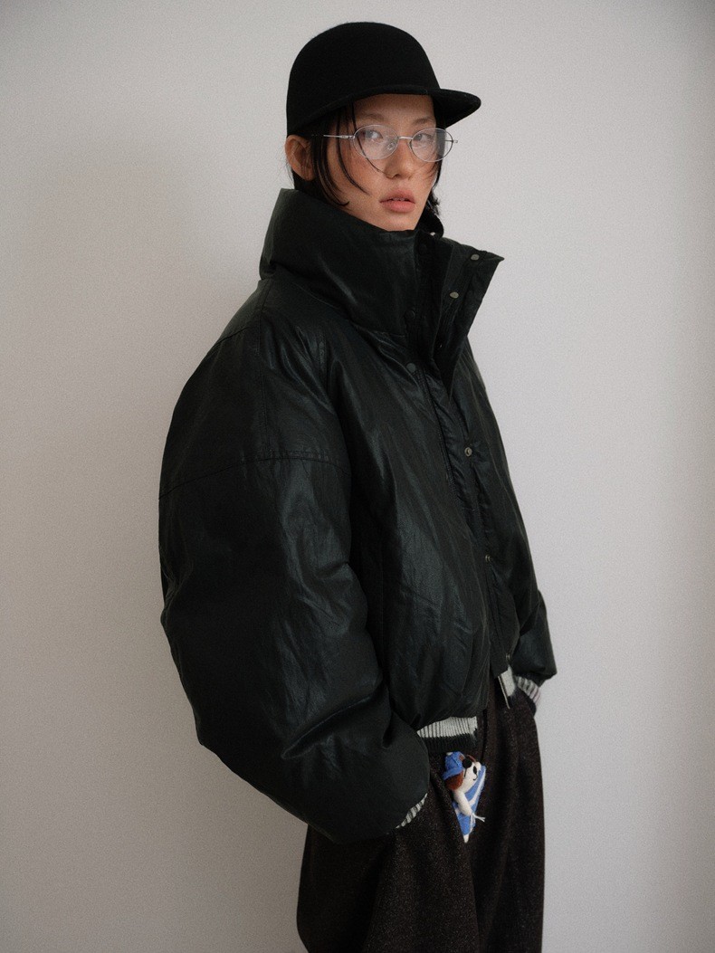 UNITY MODE Women's PU White Duck Down Jacket UNITY MODE Women