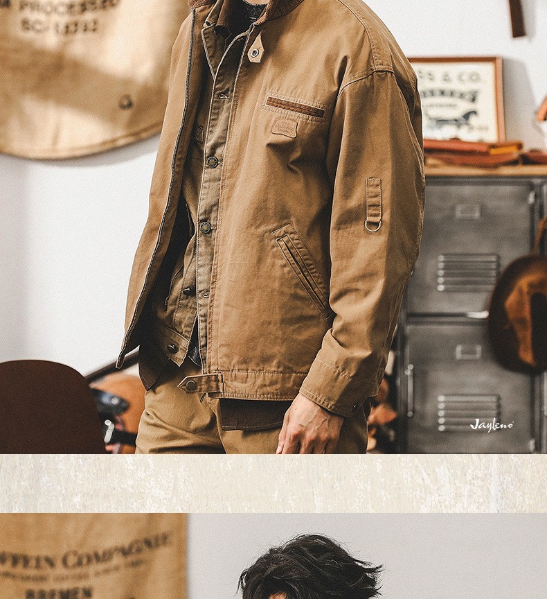 Classic Detroit Workwear Cotton Jacket for Men