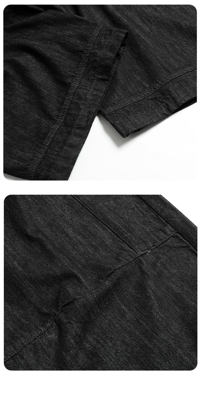 11KN Black Washed Loose Straight-Leg Denim Jeans