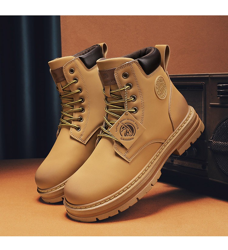 2025 Men's High-Top PU Leather Martin Boots 2025 Men