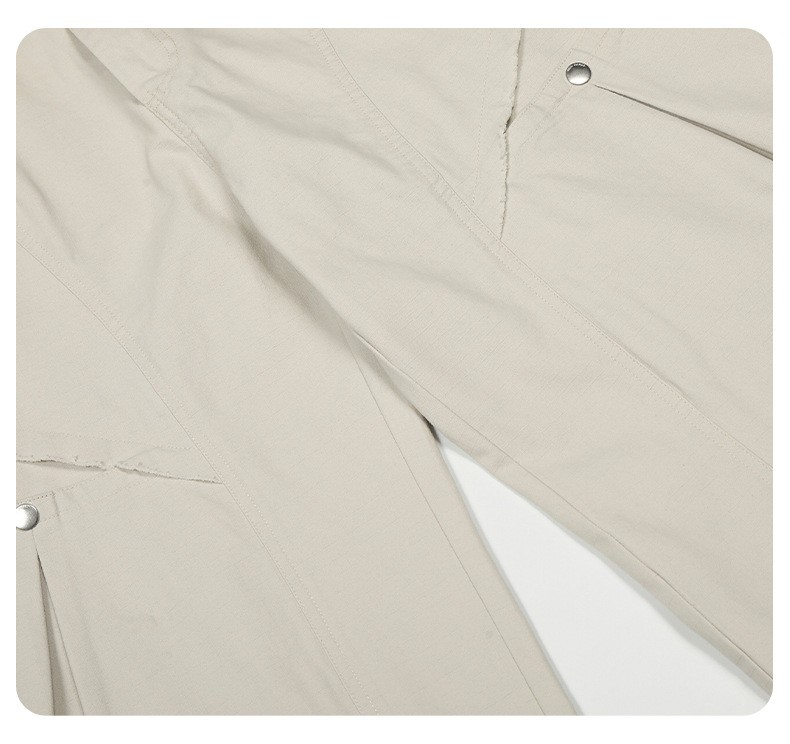 11KN Vintage Straight-Leg Multi-Pocket Cargo Pants