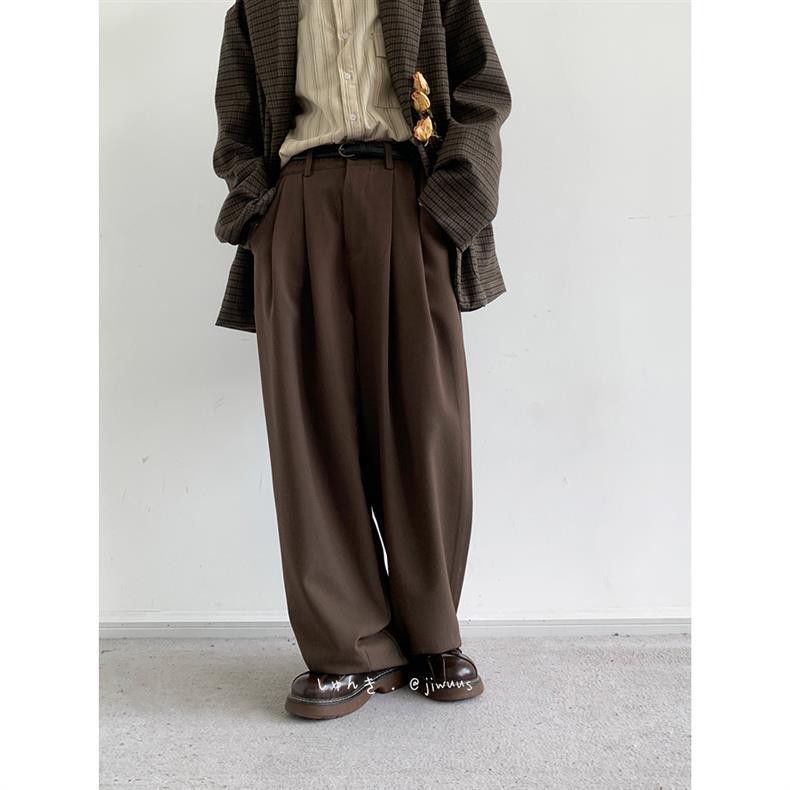 Cityboy Vintage Straight-Leg Coffee Brown Casual Pants