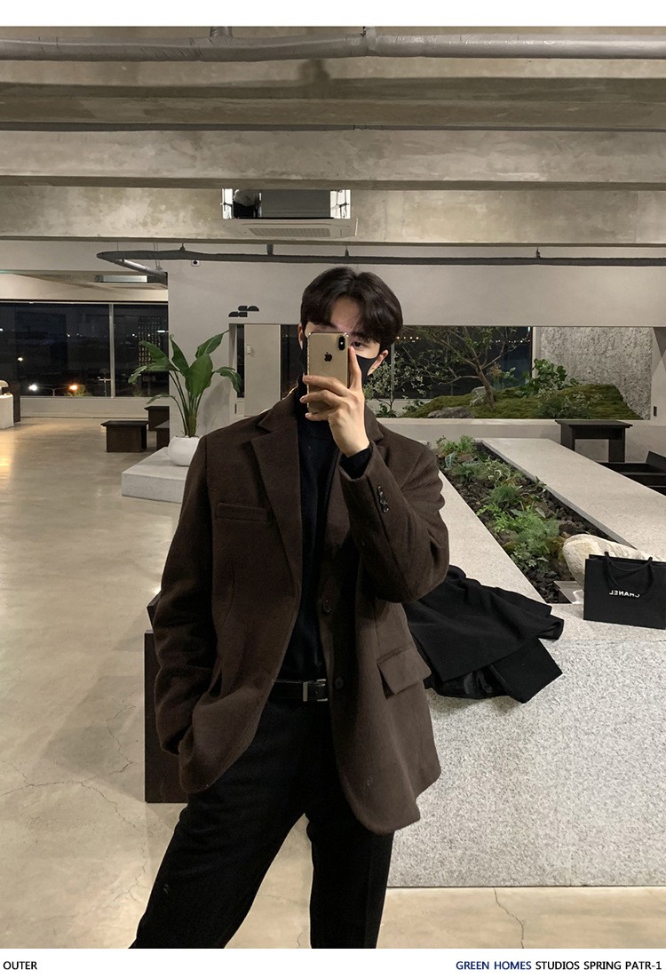 ASCLO Men's Wool Blend Winter Blazer Jacket ASCLO Men