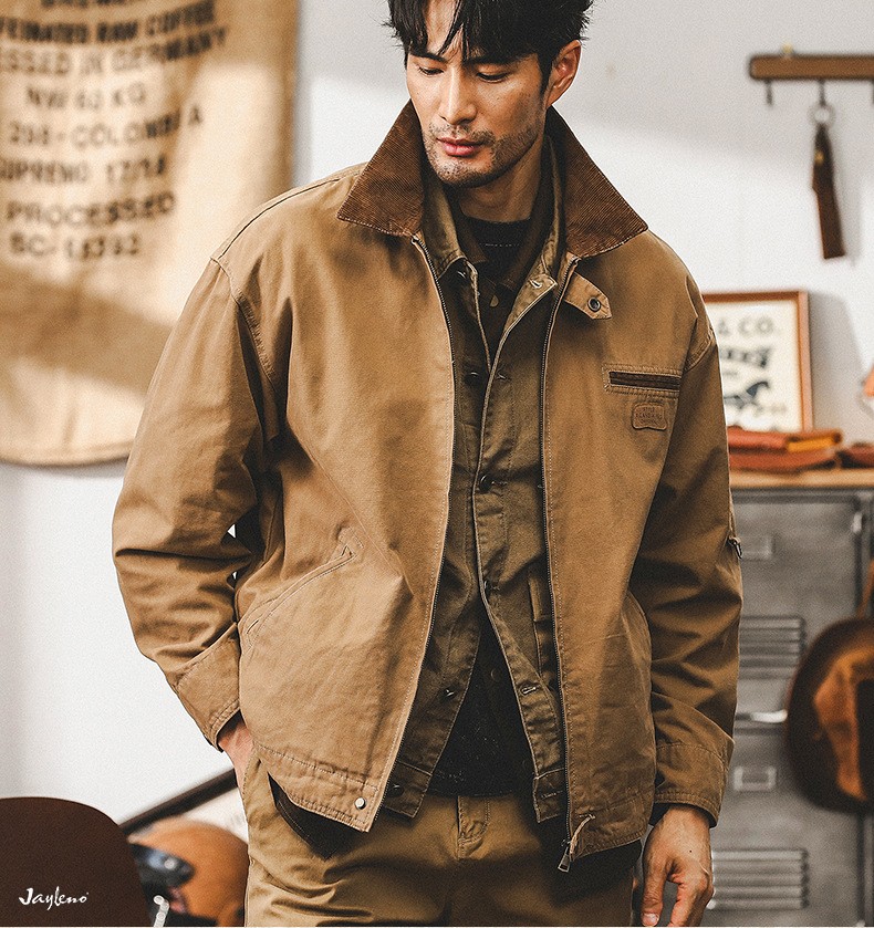Classic Detroit Workwear Cotton Jacket for Men