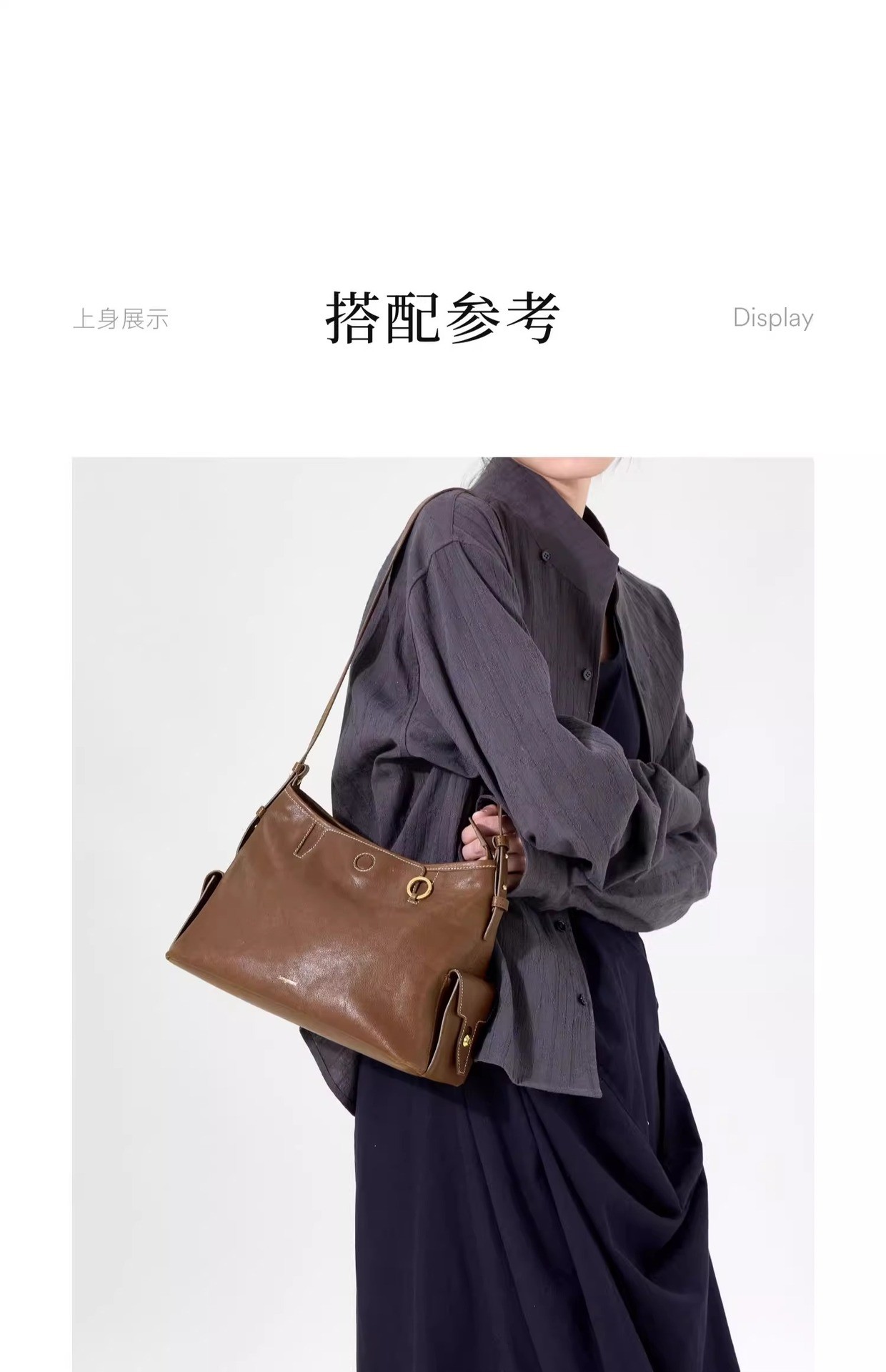 Songmont Vintage Hobo Shoulder Bag in Soft Full-Grain Leather Songmont Vintage Hobo Shoulder Bag in Soft Full-Grain Leather