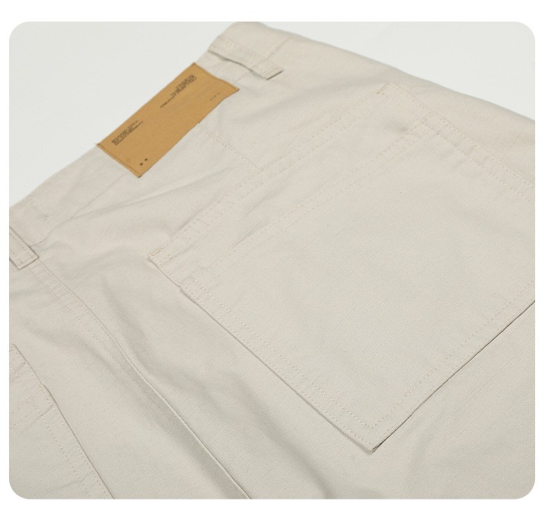 11KN Vintage Straight-Leg Multi-Pocket Cargo Pants