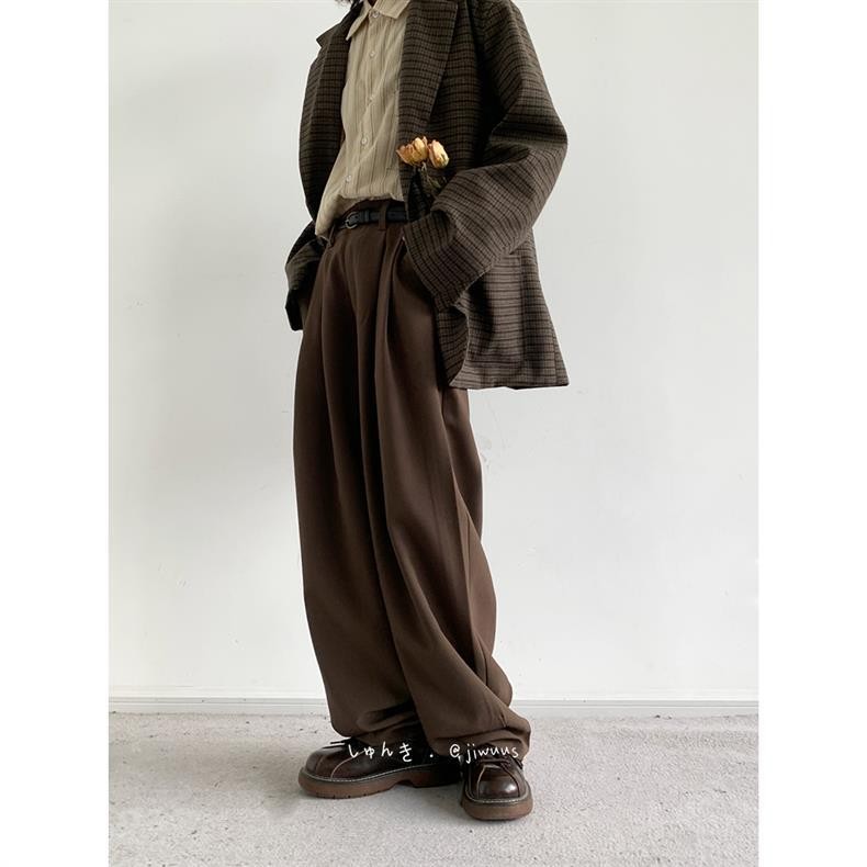 Cityboy Vintage Straight-Leg Coffee Brown Casual Pants