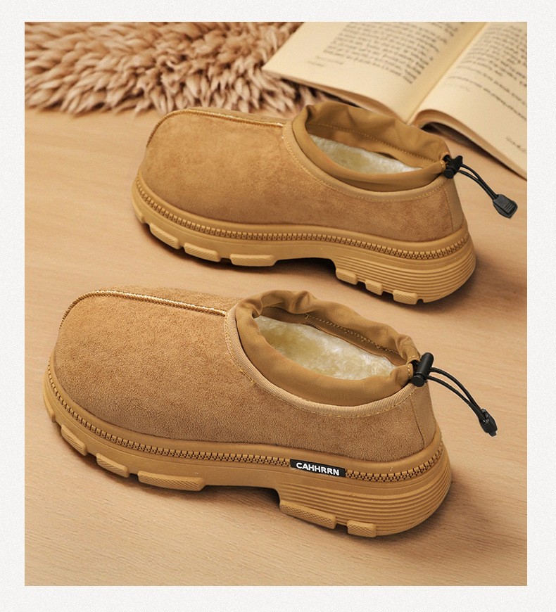 2025 Men's Fleece-Lined Suede Slip-On Snow Boots 2025 Men