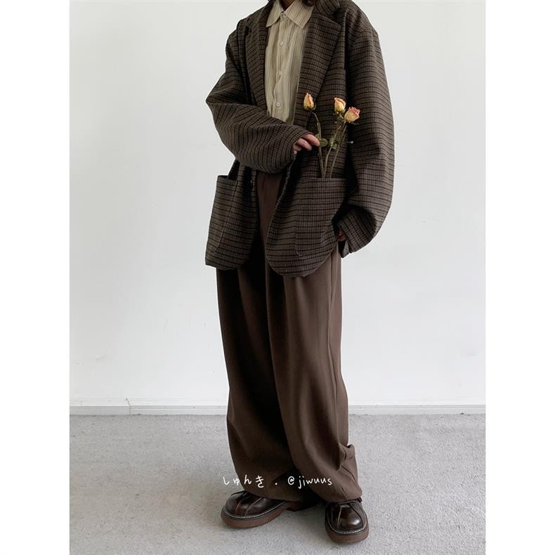 Cityboy Vintage Straight-Leg Coffee Brown Casual Pants